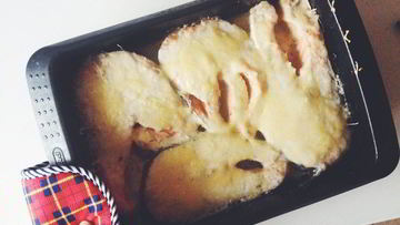 Рецепт Стейка из семги в духовке под сырной корочкой