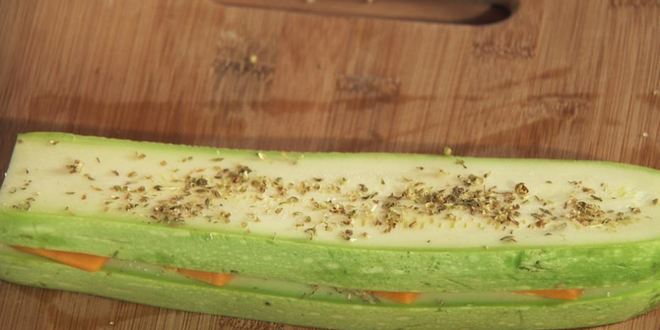 Рецепт стейка с сэндвичем из кабачка