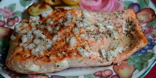 Рецепт стейка семги на вермут-маринаде