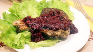 Рецепт Стейка свиного на сковороде