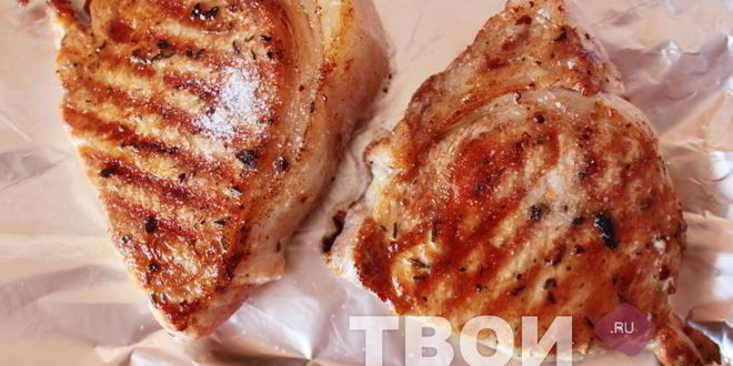 Рецепт стейка свиного с овощами