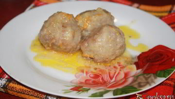 Рецепт Говяжьих тефтелей с жареным луком