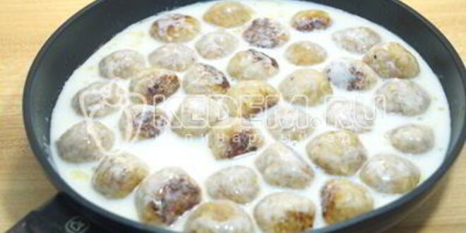 Рецепт тефтелей в сливочном соусе