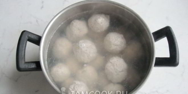 Рецепт тефтелей в сырном соусе