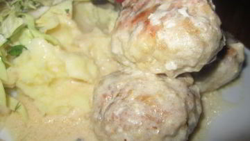 Рецепт Тефтелек в белом соусе