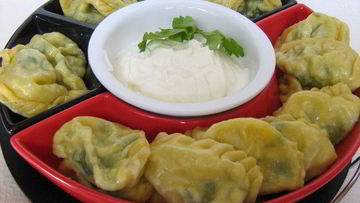 Рецепт Паровых вареников с зеленью и яйцом