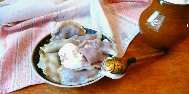 Рецепт вареников на воде с вишней постные