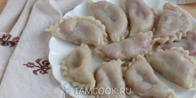 Рецепт вареников на воде со свежей малиной