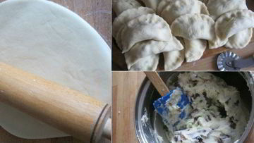 Рецепт Вареников с картошкой, грибами и зеленью