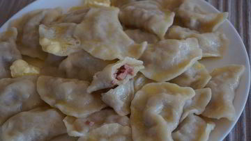 Рецепт Вареников с колбасой