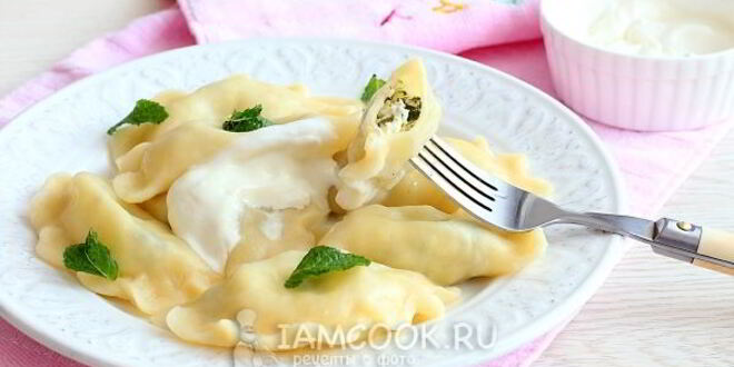 Рецепт вареников с соленым творогом