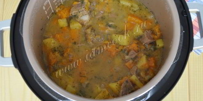 Рецепт домашнего жаркого на пиве с тыквой в мультиварке