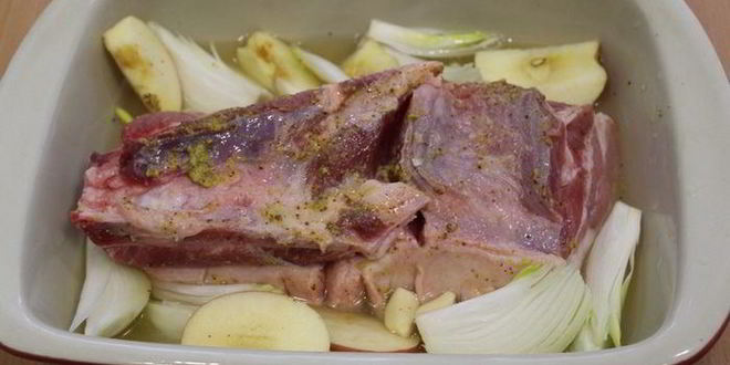 Рецепт хрустящего жаркого из свинины