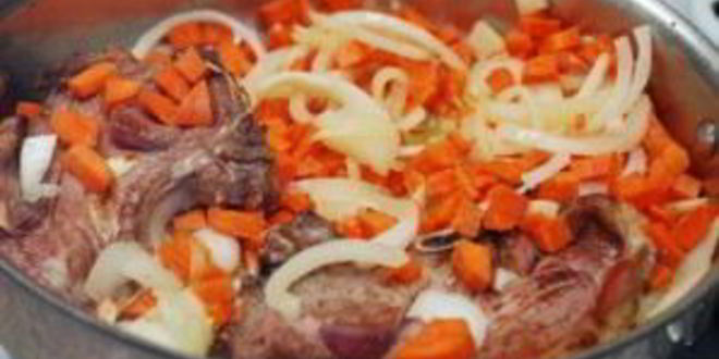 Рецепт жаркого из баранины с овощами