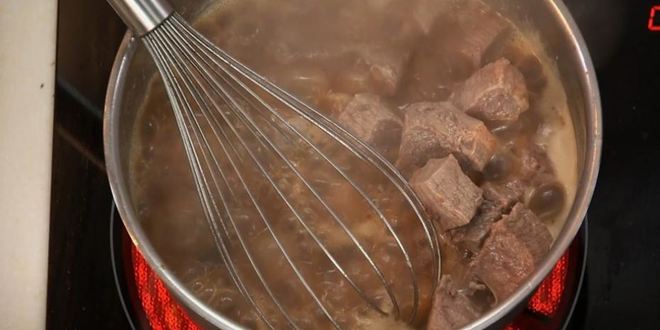 Рецепт жаркого из глазного мускула с глазастыми овощами