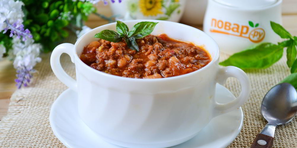 Как приготовить жаркое из говяжьего фарша, помидоров и фасоли