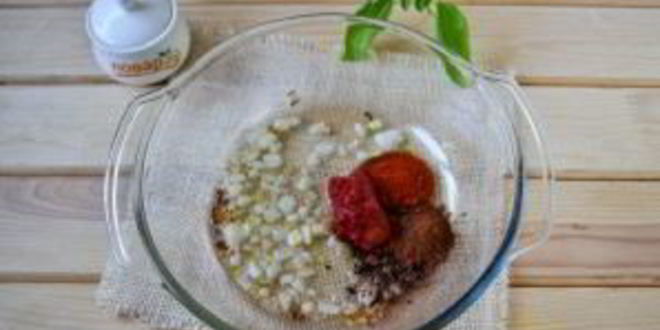 Рецепт жаркого из говяжьего фарша, помидоров и фасоли