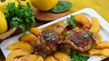 Рецепт Жаркого из курицы с айвой