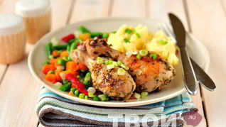 Рецепт Жаркого из курицы с горчицей, лимоном и розмарином