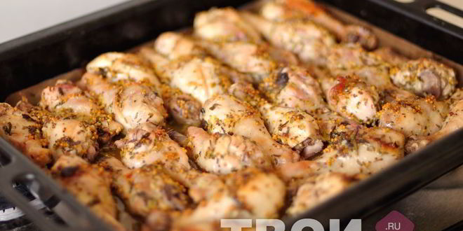 Рецепт жаркого из курицы с горчицей, лимоном и розмарином