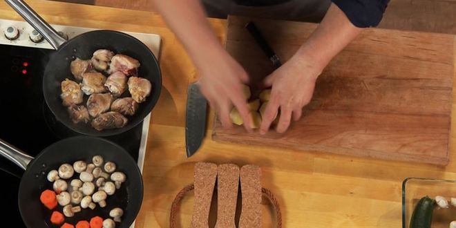 Рецепт жаркого из курицы с овощами