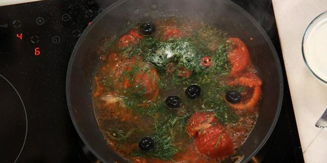 Рецепт жаркого из судака и семги с овощами