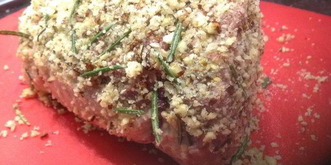 Рецепт жаркого из свинины в орехово-горчичной панировке