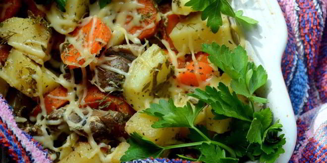 Рецепт жаркого с шампиньонами