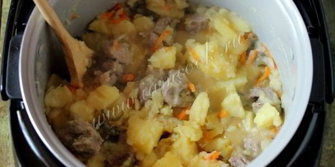 Рецепт жаркого с солеными огурцами в мультиварке