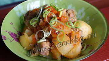 Рецепт Жаркого со свининой и картошкой в мультиварке Steba