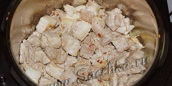 Рецепт жаркого со свининой и картошкой в мультиварке steba