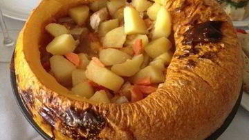 Рецепт Жаркого в тыкве, фаршированная тыква