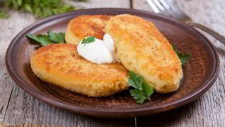 Рецепт Картофельных зраз с грибной и мясной начинкой