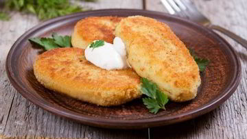 Рецепт Картофельных зраз с грибной и мясной начинкой