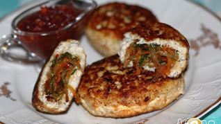 Рецепт Куриных зраз с морковью и луком