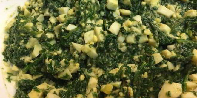 Рецепт куриных зраз со шпинатом и яйцом