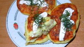 Рецепт Зраз картофельных с фаршем из мяса
