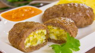 Рецепт Зраз мясных с яйцом и луком