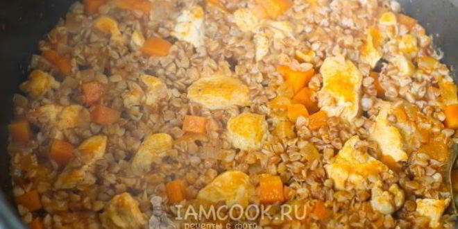 Рецепт гречки по-купечески в мультиварке с курицей