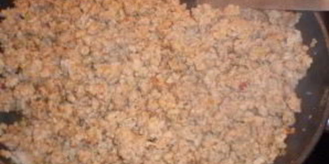 Рецепт гречки с фаршем на сковороде