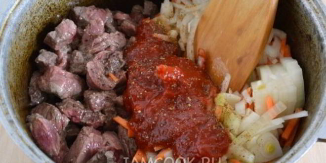 Рецепт гречки с говядиной