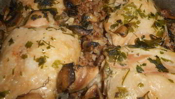 Рецепт Гречки с курицей, томленные в духовке