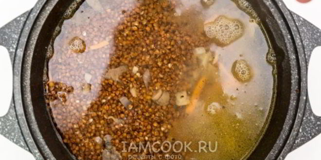 Рецепт гречки с мясом и грибами