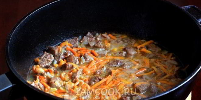 Рецепт гречки с мясом на сковороде
