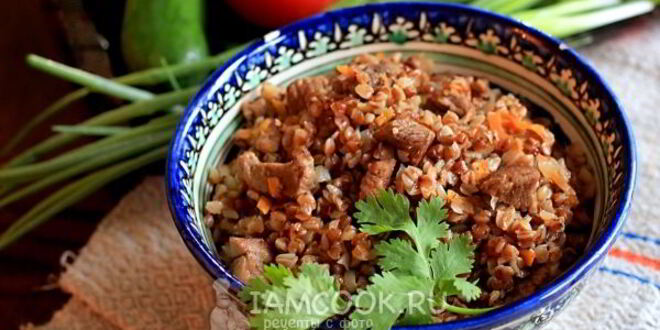 Рецепт гречки с мясом на сковороде