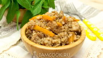 Рецепт Гречки с мясом в казане