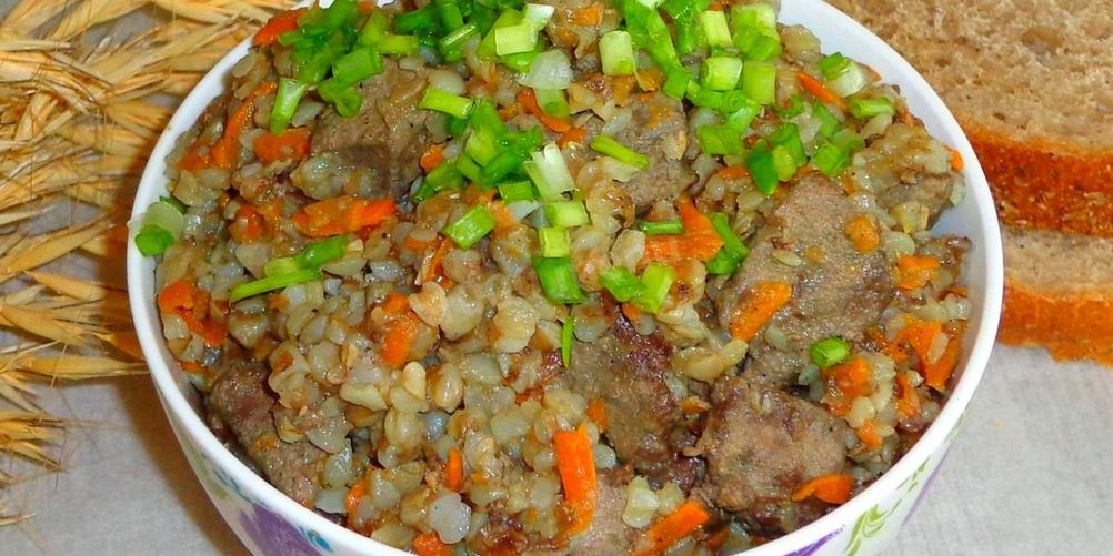 Как приготовить гречку с печенкой