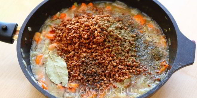 Рецепт гречки с тушенкой в сковороде