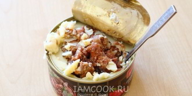 Рецепт гречки с тушенкой в сковороде