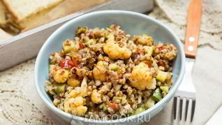 Рецепт Гречки с жареными овощами